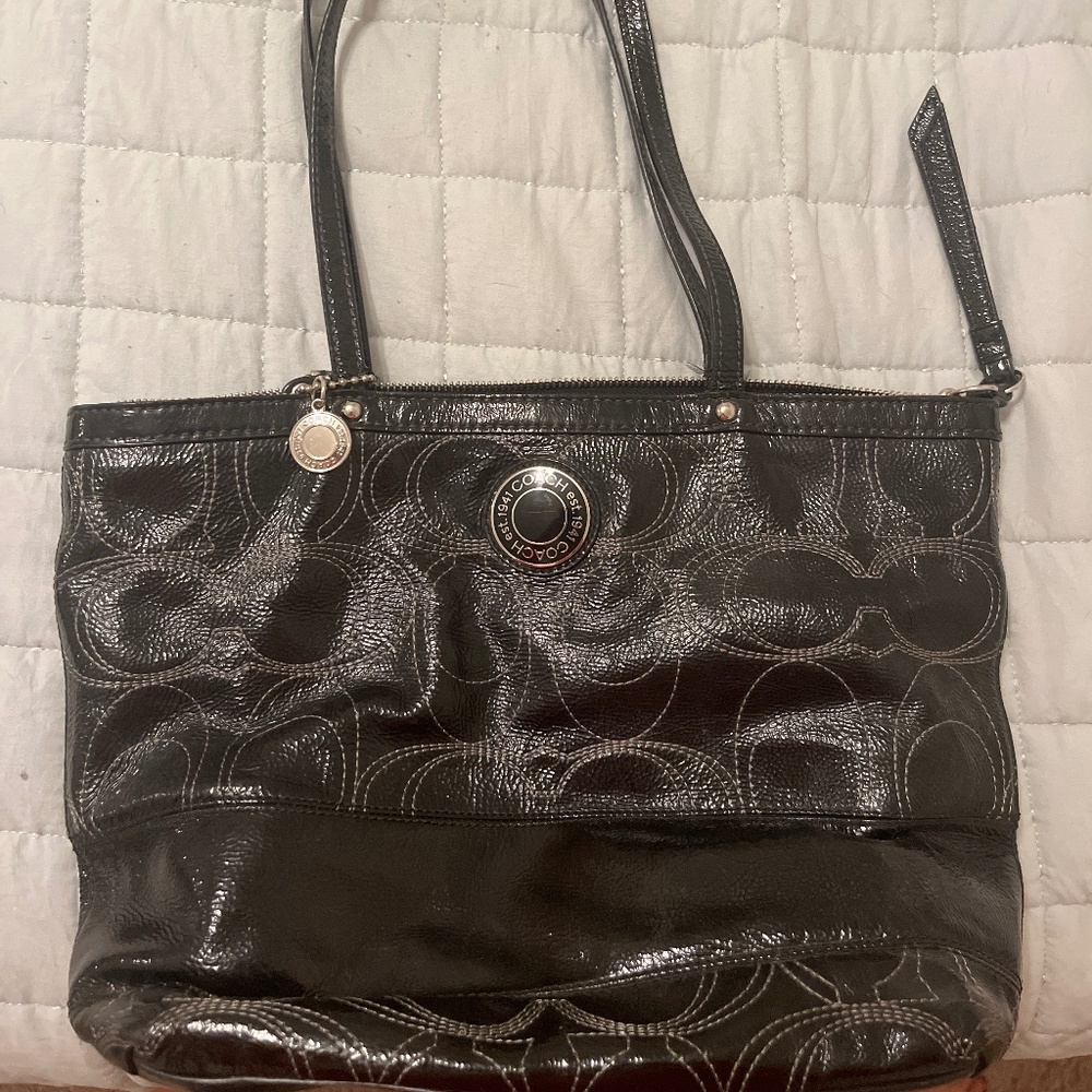 Black Coach Purse - Mid Size